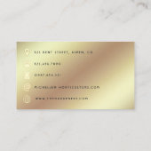Glam Chic Gold Mode Designer QR Code Visitenkarte (Rückseite)