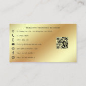 Glam Chic Gold Stilettos und Denim Fashion Design Visitenkarte (Rückseite)