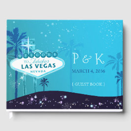 Glam Chic Las Vegas Wedding Monogram Gästebuch