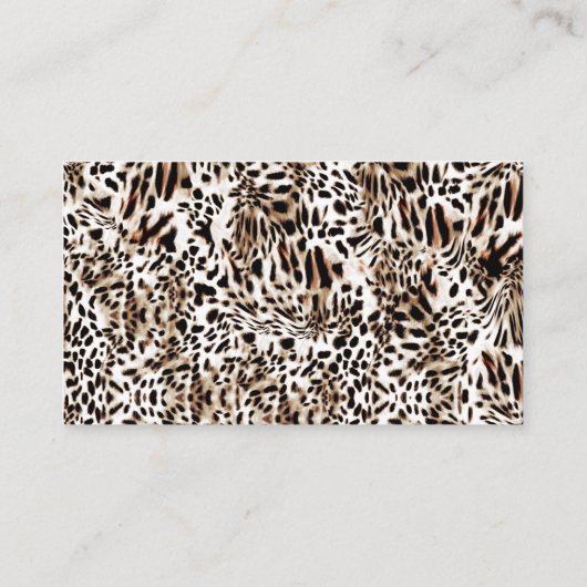 Glam Chic Mode Visitenkarte (Rückseite)