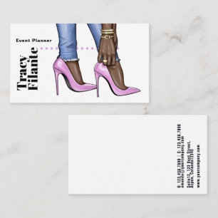 Glam Chic Pink Fashion Business Card Visitenkarte