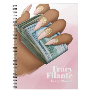 Glam Chic Rosa und Gold Millionärs-Mentalität Notizblock