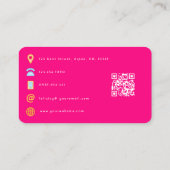 Glam Chic Visagist QR Code Visitenkarte (Rückseite)