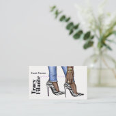 Glam Chic Zebra Fashion Business Card Visitenkarte (Stehend Vorderseite)