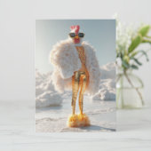 Glam Chicken on Ice Einladung (Stehend Vorderseite)