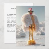 Glam Chicken on Ice Einladung (Vorne/Hinten)