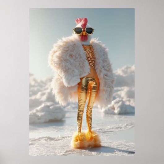 Glam Chicken on Ice Poster (Vorne)