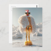 Glam Chicken on Ice Postkarte (Vorne/Hinten)