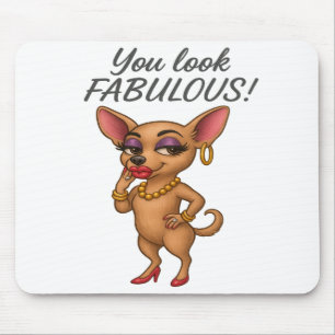 Glam Chihuahua Mousepad