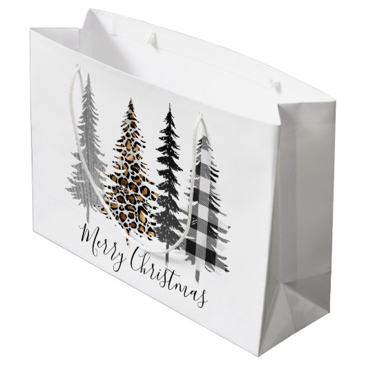 Glam Christmas Große Geschenktüte (Rückseite Schrägansicht)