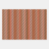 Glam Christmas Red Green Gold Geometric Stripes Geschenkpapier Set (Vorderseite 3)