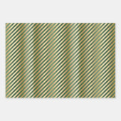 Glam Christmas Red Green Gold Geometric Stripes Geschenkpapier Set (Vorderseite 2)