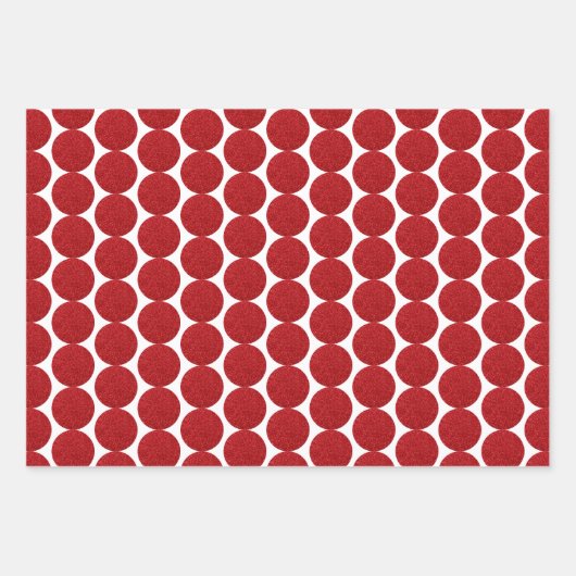 Glam Christmas Santa Sleigh Snowflake Dot Glitzer Geschenkpapier Set (Vorderseite 3)