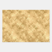 Glam Christmas Tree Muster Green Gold Foil Geschenkpapier Set (Vorderseite 2)