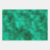 Glam Christmas Tree Muster Green Gold Foil Geschenkpapier Set (Vorderseite 3)