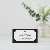 Glam Classic Business Card Visitenkarte (Stehend Vorderseite)
