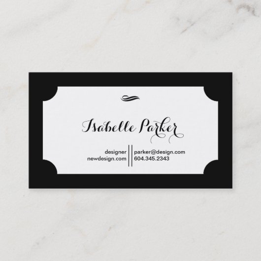 Glam Classic Business Card Visitenkarte (Vorderseite)