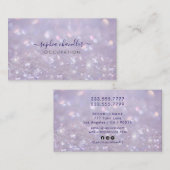 Glam Classy Glitzer Lavender, Name des Skripts Visitenkarte (Vorne/Hinten)
