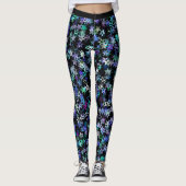 Glam Cluster von Stars Blue Lila Trendy Design Leggings (Vorderseite)