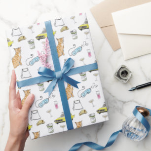 Glam Cocktail Party Whimsical Retro Geschenkpapier