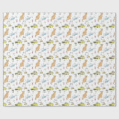 Glam Cocktail Party Whimsical Retro Geschenkpapier (Flach)