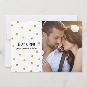 Glam Confetti Gefälschte Foil Wedding Thank You Dankeskarte
