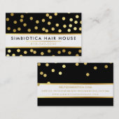 GLAM CONFETTI Modernes niedliches Dotmuster Visitenkarte (Vorne/Hinten)