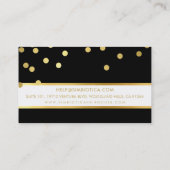 GLAM CONFETTI Modernes niedliches Dotmuster Visitenkarte (Rückseite)