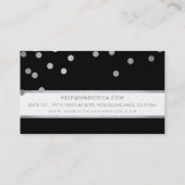 GLAM CONFETTI Modernstes niedliches Dottraster Visitenkarte (Rückseite)