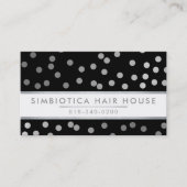 GLAM CONFETTI Modernstes niedliches Dottraster Visitenkarte (Vorderseite)