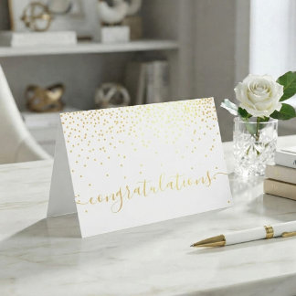 Glam Confetti Schrift Glückwünsche Folienkarte