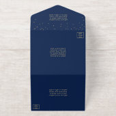 Glam Confetti Wedding Real Foil gepresst All-in-One-Einladung (Außenseite)