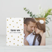 Glam Confetti Wird Falsches Foil Wedding Thank You Dankeskarte (Stehend Vorderseite)