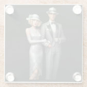 Glam Couple Untersetzer der 1920er Jahre (Rückseite)