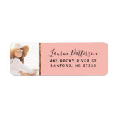 Glam Custom Foto Abschluss Rücksendeadresse (Vorne)