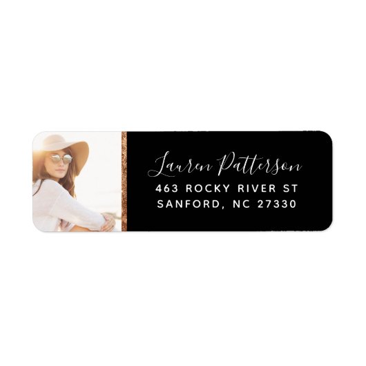 Glam Custom Foto Abschluss Rücksendeadresse (Vorne)