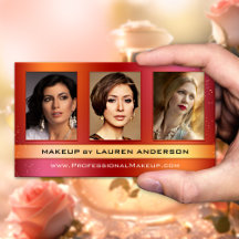 Glam Custom Fotos Portfolio Makeup Business Card