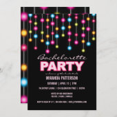 Glam Dance Lights Junggeselinnen-Abschied Einladun Einladung (Vorne/Hinten)