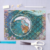Glam Dark Mermaid Baby Showday Party Seidenpapier (Handwerk)