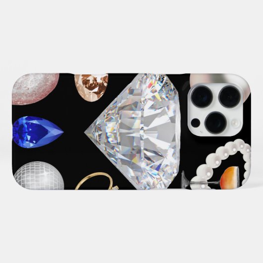 💍 Glam Diamond & Gems ✨ iPhone Hülle (Rückseite (Horizontal))