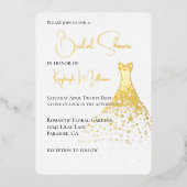 Glam Diamonds Dress Brautparty Folieneinladung (Vorderseite)