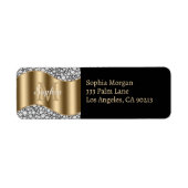 Glam Diamonds, Gold Monogram, Name & Anschrift (Vorne)