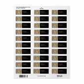 Glam Diamonds, Gold Monogram, Name & Anschrift (Vorne)