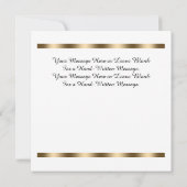 Glam Diamonds, Gold Monogram, Name, Nachricht Einladung (Rückseite)