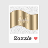Glam Diamonds, Gold Monogram, Skriptname Aufkleber (Blatt)