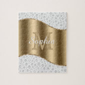 Glam Diamonds, Gold Monogram, Skriptname Puzzle (Vertikal)
