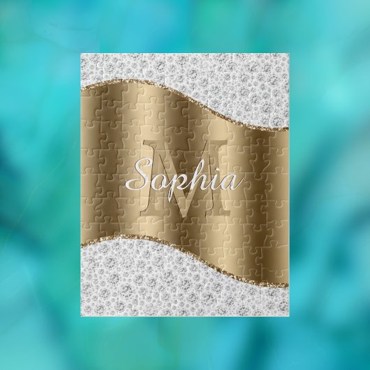 Glam Diamonds, Gold Monogram, Skriptname Puzzle