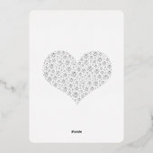 Glam Diamonds Heart Brautparty Folieneinladung (Rückseite)