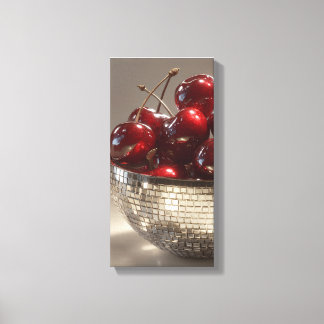 Glam Disco Bowl Cherries Still Life Pop Art Leinwanddruck
