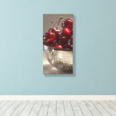 Glam Disco Bowl Cherries Still Life Pop Art  Leinwanddruck (Insitu (Holzboden))